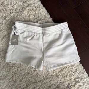 TNA Cozy Fleece Perfect 2” Sweat Shorts - White